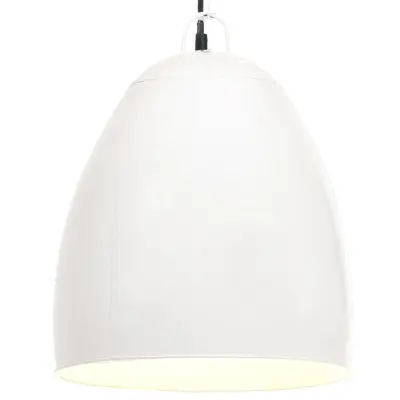 vidaXL Industrijska viseča svetilka 25 W bela okrogla 42 cm E27