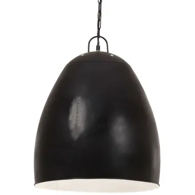 vidaXL Industrijska viseča svetilka 25 W črna okrogla 42 cm E27