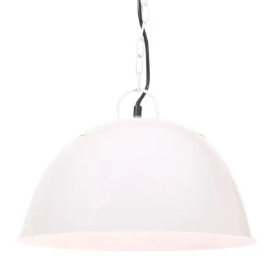 vidaXL Industrijska starinska viseča svetilka 25 W bela 41 cm E27