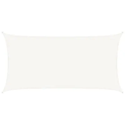 vidaXL Senčno jadro 160 g/m² belo 3x6 m HDPE