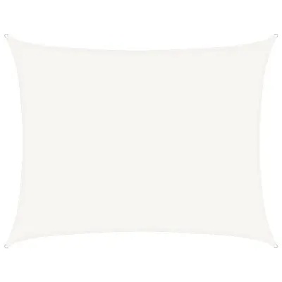 vidaXL Senčno jadro 160 g/m² belo 6x8 m HDPE