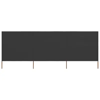 vidaXL 3-panelni vetrobran tkanina 400x160 cm antraciten