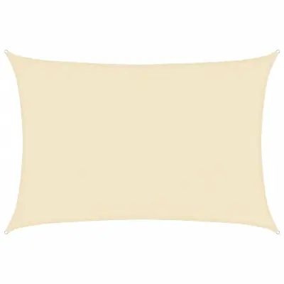 vidaXL Senčno jadro 160 g/m² krem 3,5x5 m HDPE