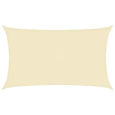 vidaXL Senčno jadro 160 g/m² krem 5x8 m HDPE
