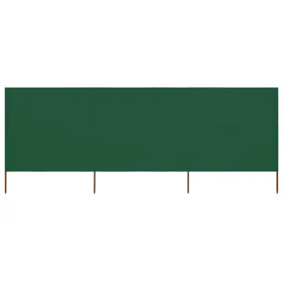 vidaXL 3-panelni vetrobran tkanina 400x160 cm zelen