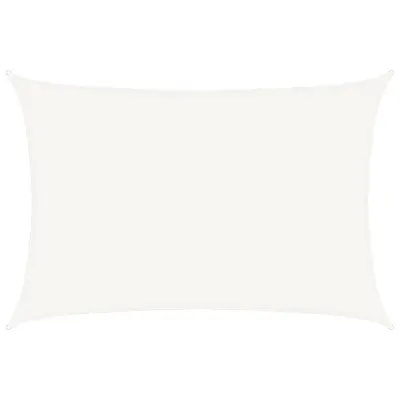 vidaXL Senčno jadro 160 g/m² belo 5x6 m HDPE