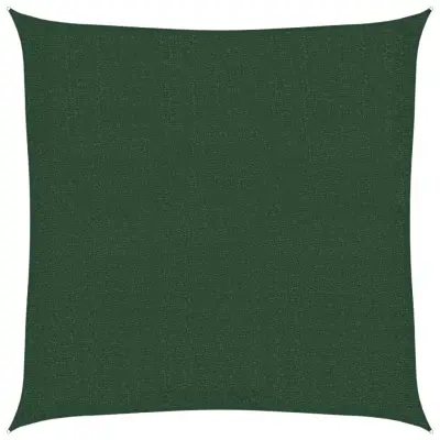vidaXL Senčno jadro 160 g/m² temno zeleno 3x3 m HDPE