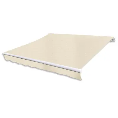 vidaXL Zložljiva tenda z motorjem 400 cm krem
