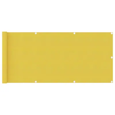 vidaXL Balkonsko platno rumeno 75x400 cm HDPE