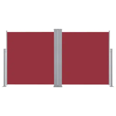vidaXL Zložljiva stranska tenda rdeča 160x600 cm