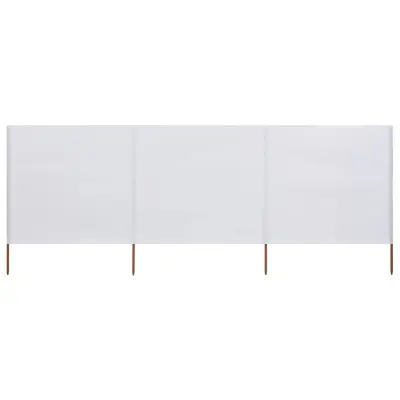 vidaXL 3-panelni vetrobran tkanina 400x160 cm peščeno bel