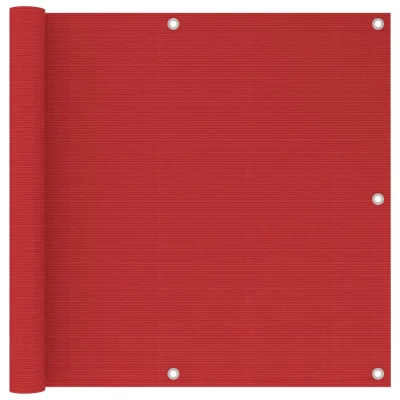 vidaXL Balkonsko platno rdeče 90x500 cm HDPE