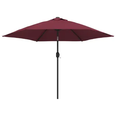 vidaXL Senčnik s kovinskim drogom bordo rdeč 300 cm
