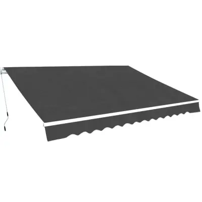 vidaXL Ročno zložljiva tenda 600 cm antracitne barve
