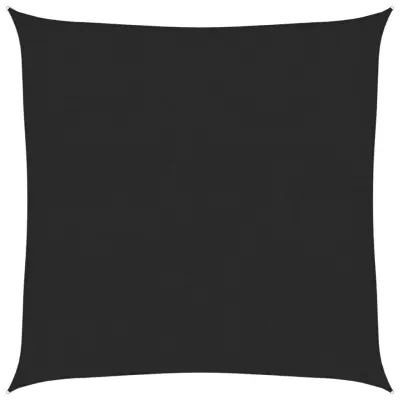 vidaXL Senčno jadro 160 g/m² črno 3,6x3,6 m HDPE