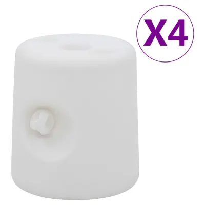 vidaXL Uteži za paviljon 4 kosi PE bele