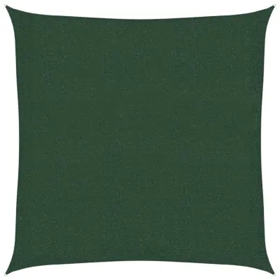 vidaXL Senčno jadro 160 g/m² temno zeleno 3,6x3,6 m HDPE