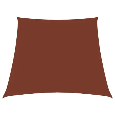 vidaXL Senčno jadro oksford blago trapez 2/4x3 m terakota