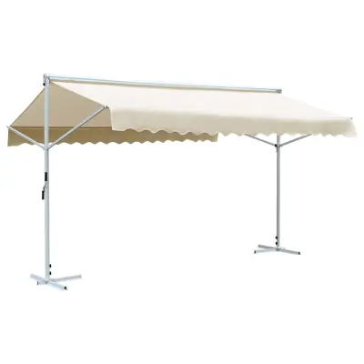 vidaXL Prostostoječa tenda 500x300 cm krem