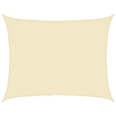 vidaXL Senčno jadro 160 g/m² krem 6x7 m HDPE
