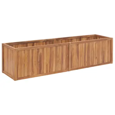 vidaXL Visoka greda 200x50x50 cm trdna tikovina