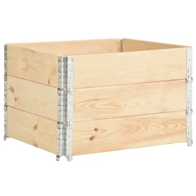 vidaXL Visoke grede 3 kosi 100x100 cm trdna borovina