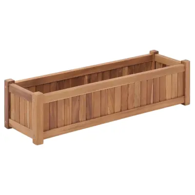 vidaXL Visoka greda 100x30x25 cm trdna tikovina