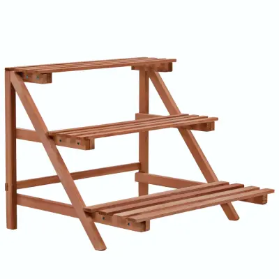 vidaXL Stojalo za rastline 3-delno iz cedrovine 48x45x40 cm