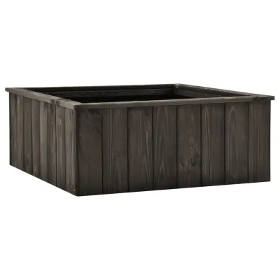 vidaXL Visoka greda temno siva 74x77x30 cm trdna borovina