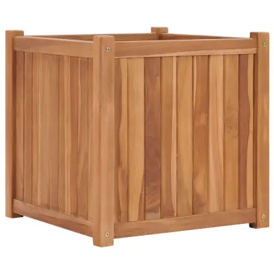 vidaXL Visoka greda 50x50x50 cm trdna tikovina