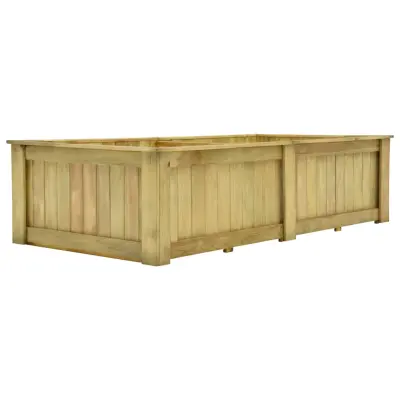 vidaXL Dvignjeno cvetlično korito 196x100x50 cm impregnirana borovina