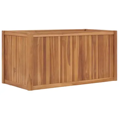 vidaXL Visoka greda 100x50x50 cm trdna tikovina