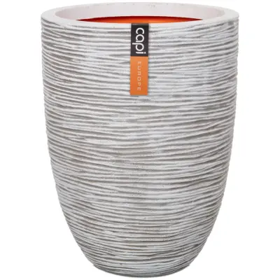 Capi Vaza Nature Rib elegantna nizka 46x58 cm slonovina