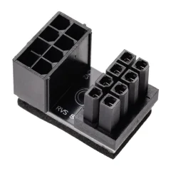 inLine tok adapter [1x 8-polni (4 + 4) moški konektor ATX - 1x 8-polni (4 + 4) ženski konektor ATX]  črna