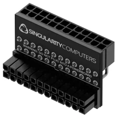 Singularity Computers tok adapter [1x 24-polni (20 + 4) električni moški konektor ATX - 1x 24-polni (20 + 4) električni ženski konektor ATX]  črna