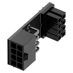 Singularity Computers tok adapter [1x 8-polni (4 + 4) moški konektor ATX - 1x 8-polni (4 + 4) ženski konektor ATX]  črna