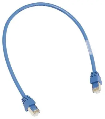 Hager ZZ45WAN100 patch kabel 1m moder z 2xRJ45 priključkom za WAN aplikacijo Hager ZZ45WAN100 RJ45 omrežni kabel\, Patch kabel   1 m modra  1 kos
