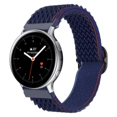 Cadorabo Nylon WristBand z zapiranjem kovine 20 mm, združljivo s Samsung Galaxy Watch 42 mm / 3 /4 /5 v modri barvi - nadomestni jermen za Huawei Watch 2 za Nokia Steel for LG Watch Sport it