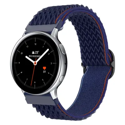 Cadorabo Nylon WristBand s kovinsko zaponko 22 mm, združljivo s Samsung Galaxy Gear S3/Gear 2 v modri barvi - nadomestni jermen za Huawei Watch GT za