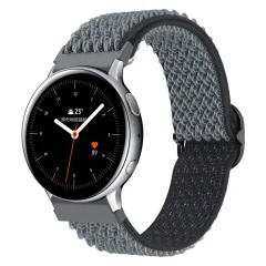 Cadorabo Nylon WristBand s kovinsko zaponko 22 mm, združljivo s Samsung Galaxy Gear S3 / Gear 2 v sivi barvi - Nadomestni trak za Huawei Watch GT za Watch 2 Pro za Ticwatch Pro itd.