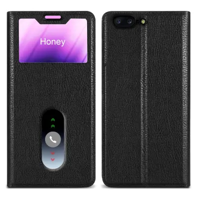 CADORABO CASE, združljiv z OnePlus v Comet Black - Zaščitni pokrov z magnetnim zapiranjem, stoječo funkcijo in 2 gledanjem oken