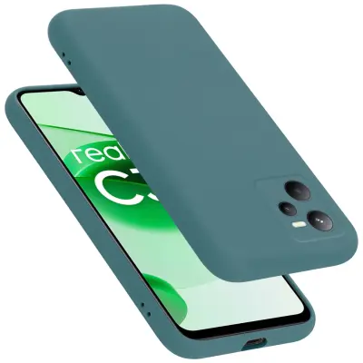 CADORABO Ohišje, združljiv z Realme v tekoči zeleni barvi - zaščitni pokrov iz fleksibilnega silikona TPU