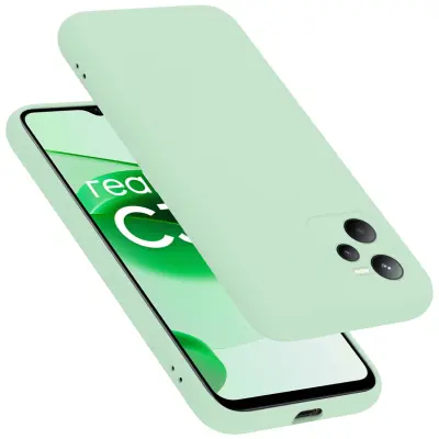 CADORABO Ohišje, združljiv z Realme v tekoči svetlo zeleni barvi - zaščitni pokrov iz fleksibilnega silikona TPU