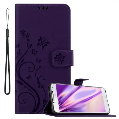 CADORABO Samsung  zaščitni pokrov pri oblikovanju cvetja z magnetnim zapiranjem, stoječimi funkcijami in režami za kartice