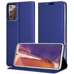Cadorabo Ohišje, združljivo z Samsung Galaxy NOTE 20 v klasična temno modra - Zaščitni ovitek z magnetnim zapiranjem, stoječo funkcijo in režo za kartice