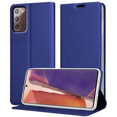 CADORABO Samsung Galaxy NOTE 20 v klasična temno modra - Zaščitni ovitek z magnetnim zapiranjem, stoječo funkcijo in režo za kartice