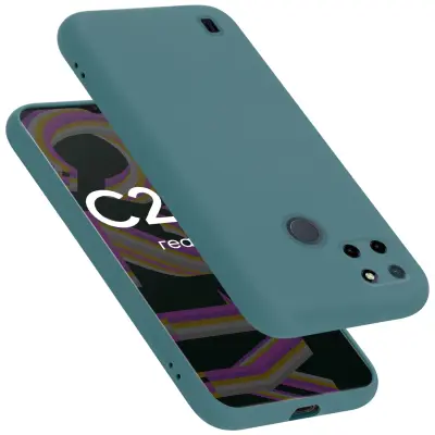 CADORABO Ohišje, združljiv z Realme v tekoči zeleni barvi - zaščitni pokrov iz fleksibilnega silikona TPU