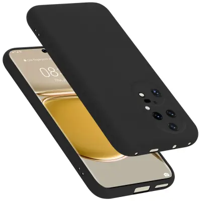 CADORABO Ohišje, združljiv s Huawei v tekoči črni barvi - zaščitni pokrov iz fleksibilnega silikona TPU