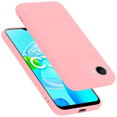 CADORABO Ohišje, združljiv z Realme v tekoči roza barvi - zaščitni pokrov iz fleksibilnega silikona TPU