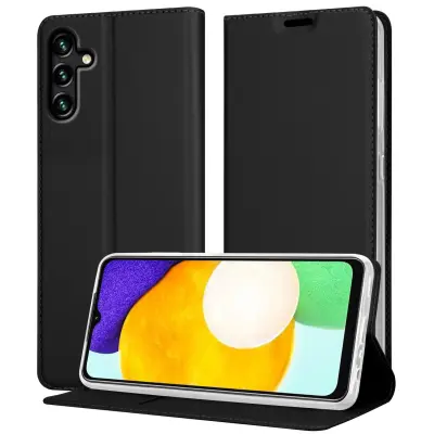 Cadorabo Case, združljiv s Samsungom v elegantnem črnem - zaščitnem pokrovu z magnetnim zapiranjem, stoječo funkcijo in režo za kartico